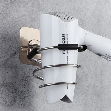 吹分機電吹風筒掛架吃風機壁掛鉤置物支架不銹鋼吹飛機架子免打孔