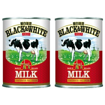 BLACK&WHITE 黑白淡奶 增添港式奶茶奶香 口感絲滑有厚度  385ml  2罐