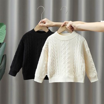 男童加絨毛衣秋冬款兒童冬裝毛線衣2025年新款洋氣寶寶男孩潮帥氣