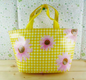 【震撼精品百貨】日本精品百貨~太陽花小提袋-黃格