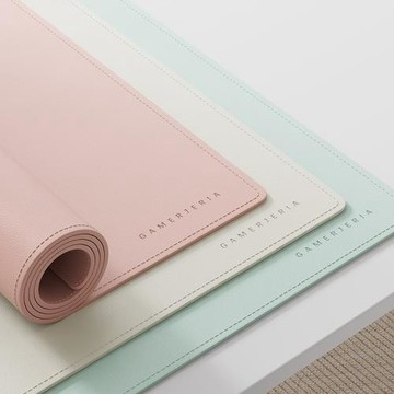 電腦桌墊感皮革女生鼠標墊號辦公室桌面鍵盤書桌墊子桌布