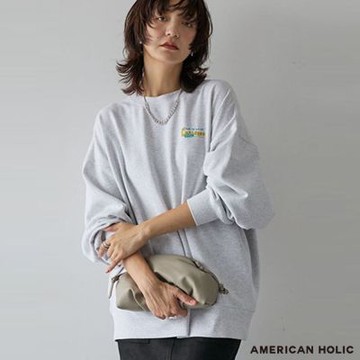 〚AMERICAN HOLIC〛可愛超市插畫印花純棉休閒上衣