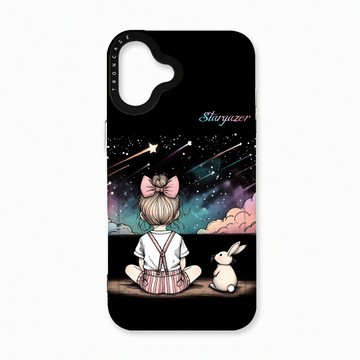 iPhone 16 Plus 殼 TRON IPhone 16 PLUS 觀星小女孩 太空殼 透黑款 手機殼