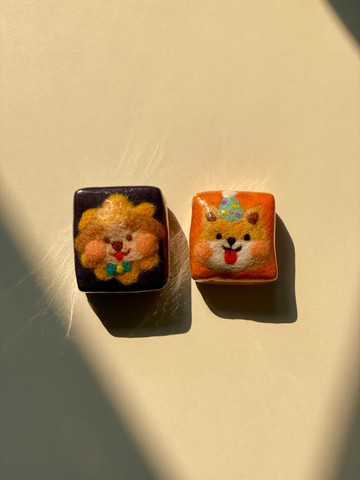 可愛狗狗羊毛氈手工皂・柴犬療癒寵物造型