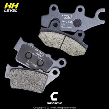 PBF暴力虎 |  C版 K01+Y02 陶瓷複合材 來令片  煞車皮 前＋後套裝組 適用車種VJR  MANY