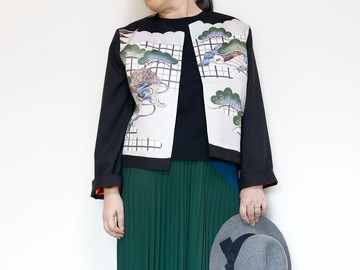 KIMONO 圓領外套 - 以復古和服製作的獨一無二圓領外套