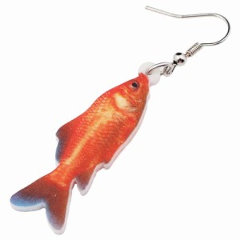 金魚 リアルステンレスピアス/1個販売 20G 20ゲージ サカナ 熱帯魚 魚