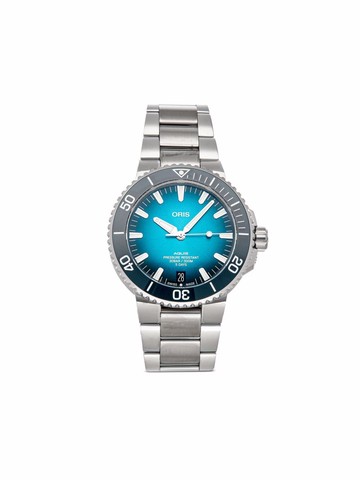Oris - 2021 pre-owned Aquis Date 43mm - men - stainless steel - One Size - Blue