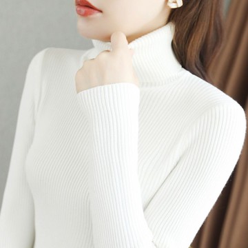 衣時尚 上衣 長袖T卹 針織衫 毛衣 內搭衫S-XL 新款高領毛衣打底衫加厚黑色高翻領針織毛衫內搭修身-6559.