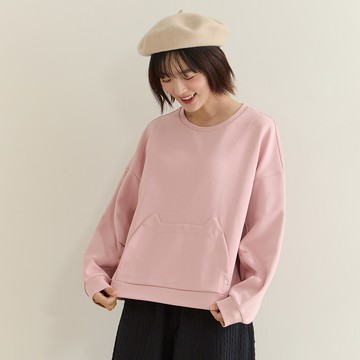 a la sha 貓咪大口袋舒適上衣