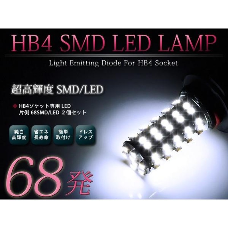 LEDフォグランプ フィット ハイブリッド GP1 LEDバルブ ホワイト 6000K相当 H11 68発 SMD 2個セット 交換用 |  LINEショッピング