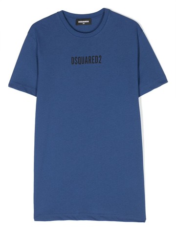 Dsquared2 Kids - logo-print cotton T-shirt - kids - Cotton - 12 yrs - Blue