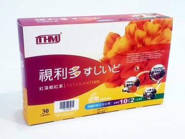 THM 台灣康醫 買二送一 視利多 紅藻蝦紅素 Astaxanthin 30顆/盒 (保健食品/台灣製造)