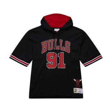 Mitchell & Ness NBA MESH SS HOODIE BULLS 1996 DENNIS RODMAN 男 連帽上衣 TNMP6295-CBU96DRDBLCK