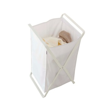 日本【YAMAZAKI】tower可折疊洗衣籃(白)