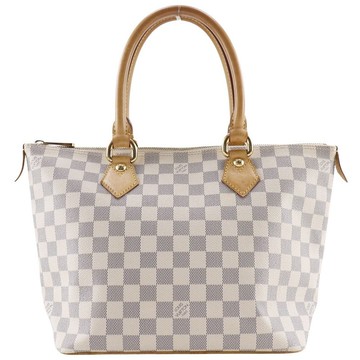 【日本直送】路易威登 LOUIS VUITTON Saleya PM 手提包 N51186 Damier Azur 帆布 白色 VI2037 女仕【二手】