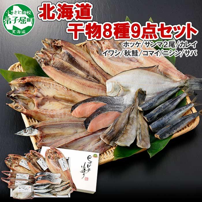 ふるさと納税 弟子屈町 加藤水産のピチピチ造り干物8種9点セット 秋刀魚 ホッケ 鰯 鮭 北海道 弟子屈町 343