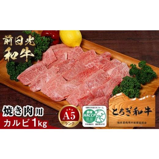 ふるさと納税 栃木県 栃木市 とちぎ和牛・前日光和牛（焼き肉用カルビ1kg）｜肉 お肉 和牛 最高級 A5ランク A5等級 焼肉