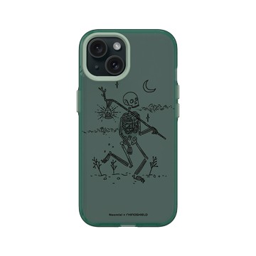 iPhone 15 Clear 憂墨綠 - Neomlei - 骷顱的旅程-黑