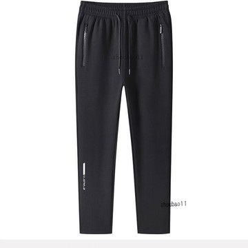 有貨在臺🚀99免運🚀新品透氣褲子男2026春秋薄款直筒鬆緊運動褲男士大碼寬鬆闊腿百搭長褲