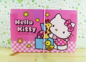 【震撼精品百貨】Hello Kitty 凱蒂貓~12層風琴夾-粉長頸鹿