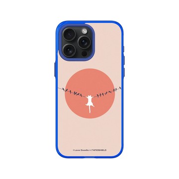 iPhone 15 Pro Max Clear 激光藍 - ilovedoodle (Lim Heng Swee) - Cat Landscape - Chilling Out 貓咪放鬆