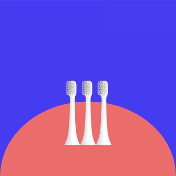 旅行必備 | ZenyumSonic Go 聲波震動牙刷刷頭 - 3件裝 (白色)