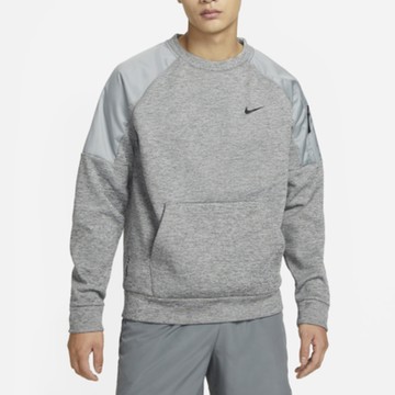 NIKE 上衣 男款 長袖上衣 運動 AS M NK THERMA NOVELTY CREW 灰 DQ4855-063