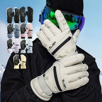 口袋拉鍊防風防水手套 親子款 大人 兒童 大童 女童 男童 滑雪 玩雪 機車 騎車 手套 寒流 防寒 保暖 橘魔法 現貨【BB9289】