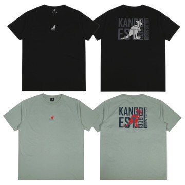 KANGOL 短T 黑 綠 LOGO 圓領 涼感 短袖 上衣 男 6425107520 6425107571