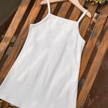 女童吊帶打底衫2025夏季中大童百搭防走光襯裙純棉白色長款背心裙