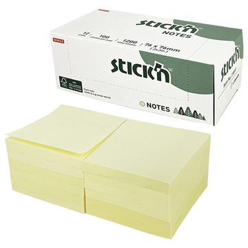 (網路限定販售) N次貼3*3"可再貼便條本量販盒-黃(12本/盒)