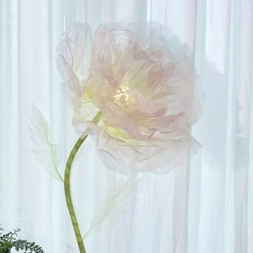 立燈/落地燈 氛圍燈巨型仿真花芍藥花櫥窗布置落地擺件帶燈的花婚禮紙藝花朵燈J-21公司貨