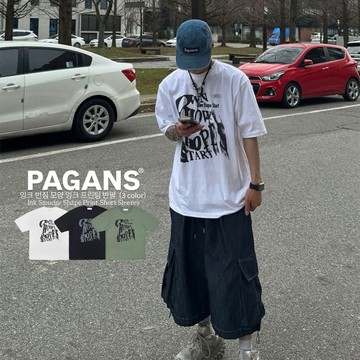 【PAGANS STORE】韓國🇰🇷 How Hopes Start墨水 暈染 印花 英文 標語 短袖 短Tee