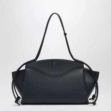 Molly navy blue grained leather bag