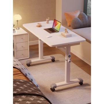可移動電腦桌 可手搖升降 100×60×65-95CM 书桌 床边桌 工作桌 電競桌 辦公桌 寫字桌 學習桌