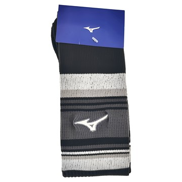 Mizuno 美津濃 長統棒壘襪  25-28cm  黑色 + 灰色  1雙