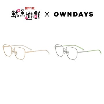 Squit Game × OWNDAYS 魷魚遊戲系列限定款 光學鏡框 SG1003G-5S（金豬撲滿）