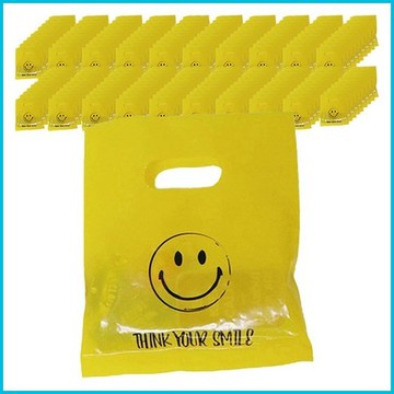 Best Pack 微笑塑膠購物袋 黃色 200個 迷你15x18cm