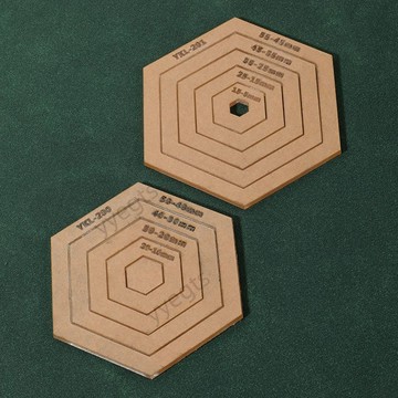 熱銷好物 亞克力六邊形劃線尺幾何壓線工具尺diy皮具刺繡拼布杯墊製作尺子 10・20