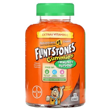 Flintstones, 兒童多維生素 + 機體抵抗支持，150 粒軟糖