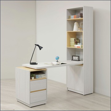 5尺桌面書櫃組(書桌+書櫃) 置物櫃 收納櫃 隔間櫃 玄關櫃【163B55604】Leader傢居館163-M122+M124+M125+M127