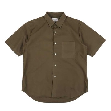 日本Manual Alphabet 高密度50/1極簡輕盈微皺褶感微寬鬆短袖襯衫