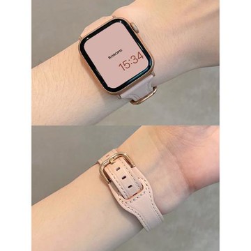 軟軟派適用于蘋果AppleWatch11手表秋夏女高級皮質表帶iwatchSE3