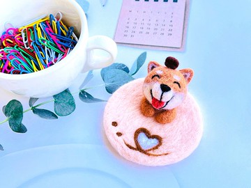 羊毛氈小柴卡布奇諾收納杯