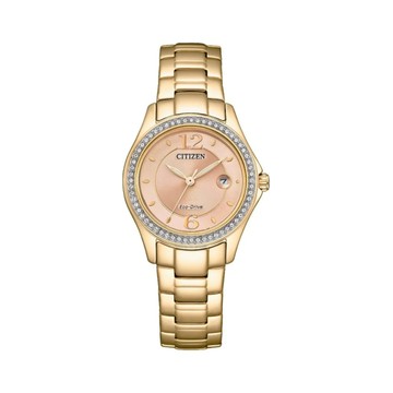 CITIZEN 星辰 LADY'S 時尚光動能三針女錶 黑/玫瑰金  (FE1253-80X/FE1255-84L)