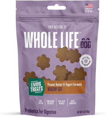 Whole Life Pet Living Treats for Dogs Real Peanut Butter 3 oz