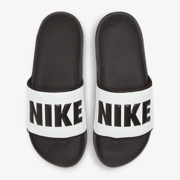 【NIKE】WMNS NIKE OFFCOURT SLIDE 男女鞋 運動拖鞋 黑白 軟Q BQ4632-011