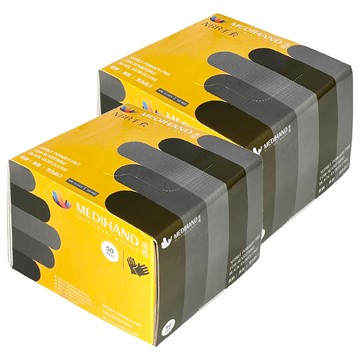 MEDIHAND 美恆 NBR手套 薄款 50個  黑色  L  2盒