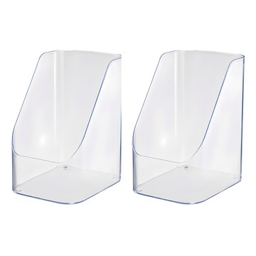 簡約廚房浴室多功能儲藏櫃收納盒  透明  2個